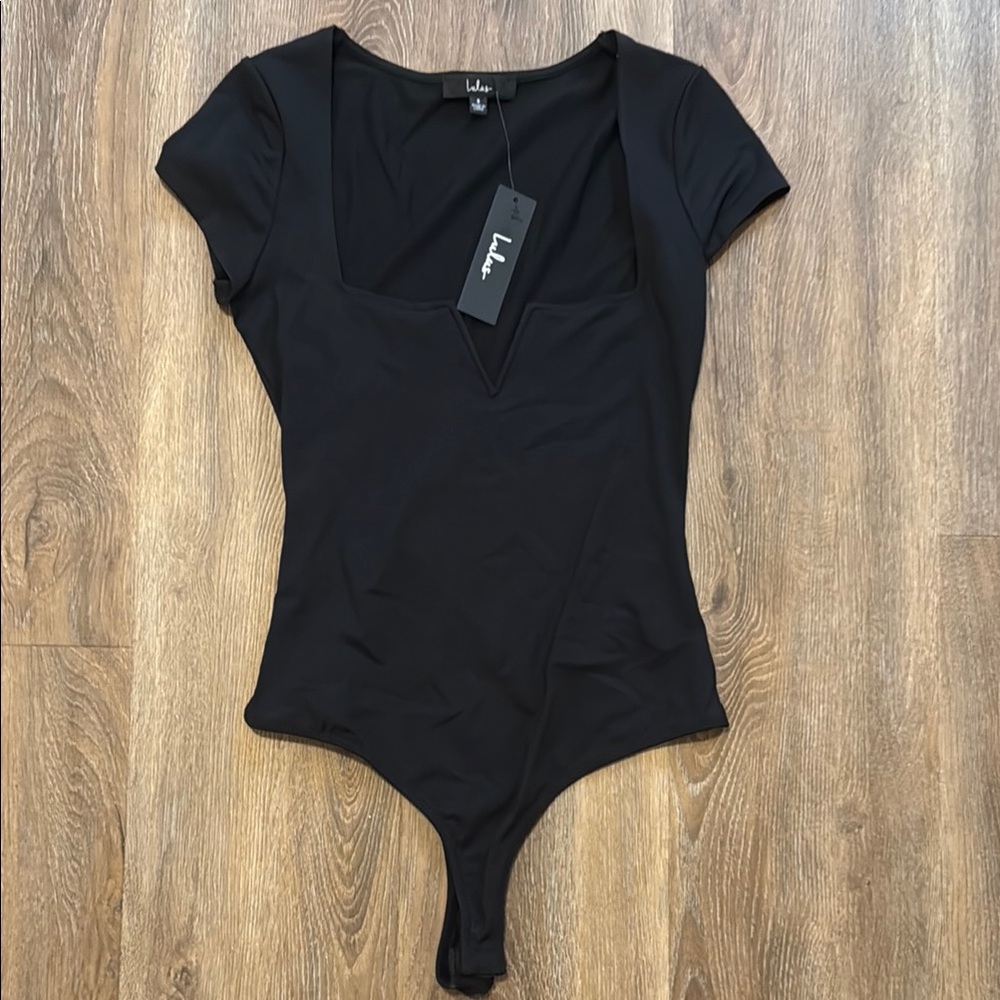 Lulu's Black Bodysuit Top